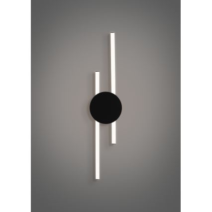 Eglo - LED-vägglampa LED/20W/230V + LED/0,91W svart