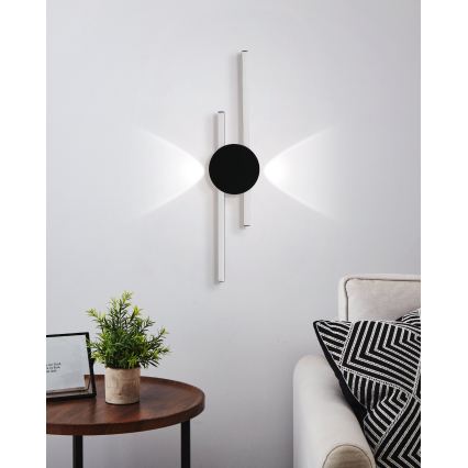 Eglo - LED-vägglampa LED/20W/230V + LED/0,91W svart