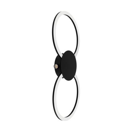 Eglo - LED-vägglampa LED/20W/230V + LED/0,91W svart
