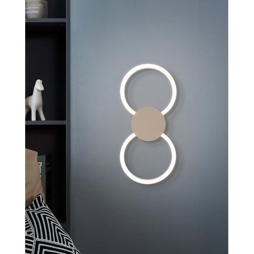 Eglo - LED vägglampa LED/20W/230V + LED/0,91W beige