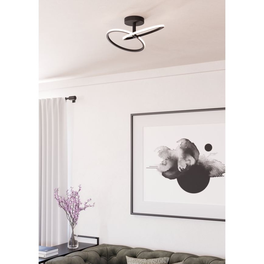 Eglo - LED taklampa LED/12W/230V 2700/4000/6500K svart