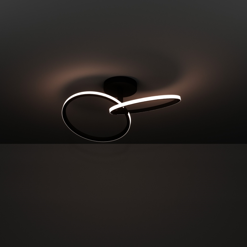 Eglo - LED taklampa LED/12W/230V 2700/4000/6500K svart