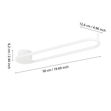 Eglo - LED taklampa LED/24W/230V 2700/4000/6500K vit