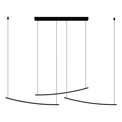 Eglo - LED-dimbar pendellampa på kabel LED/22W/230V 2700/4000/6500K svart