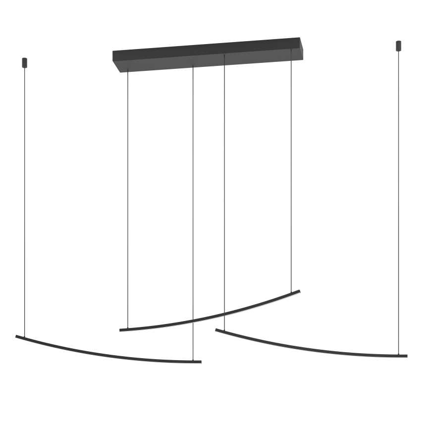 Eglo - LED-dimbar pendellampa med kabel LED/22W/230V 2700/4000/6500K svart