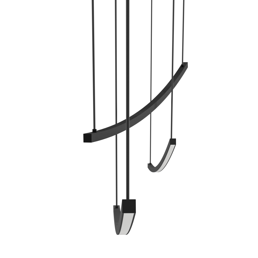 Eglo - LED-dimbar pendellampa med kabel LED/22W/230V 2700/4000/6500K svart