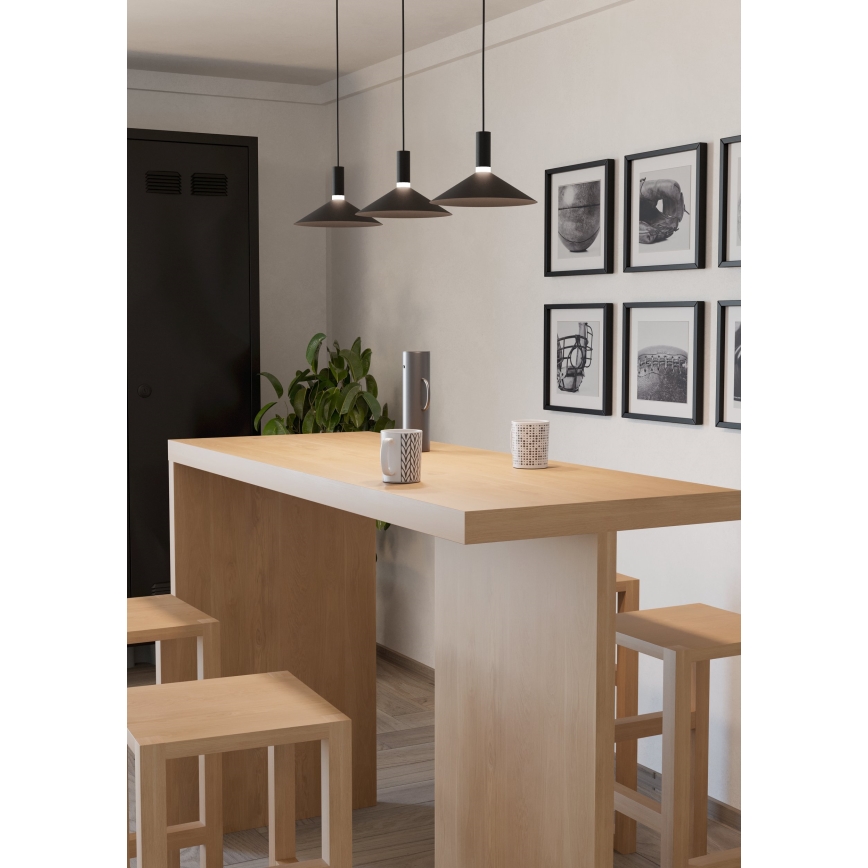 Eglo - LED RGBW dimbar pendel på vajer 3xLED/7,5W/230V 2700-6500K svart