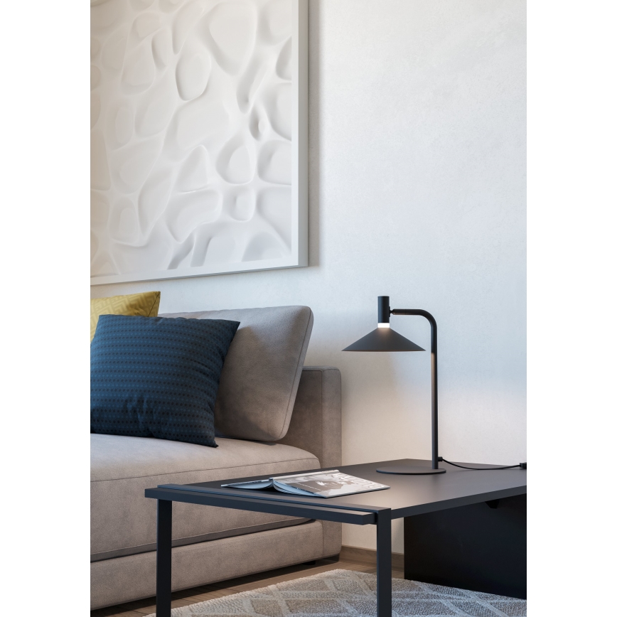 Eglo - LED RGBW dimbar bordslampa, 7,5 W, 230 V, 2700–6500 K, svart