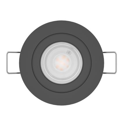 Eglo - LED infälld badrumsspotlight 1xGU10/4,5W/230V IP44 svart