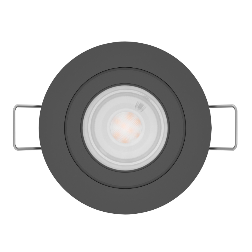 Eglo - LED infälld badrumsspotlight 1xGU10/4,5W/230V IP44 svart