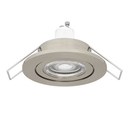 Eglo - LED-infälld badrumsspot 1xGU10/4,5W/230V IP44 mattkrom