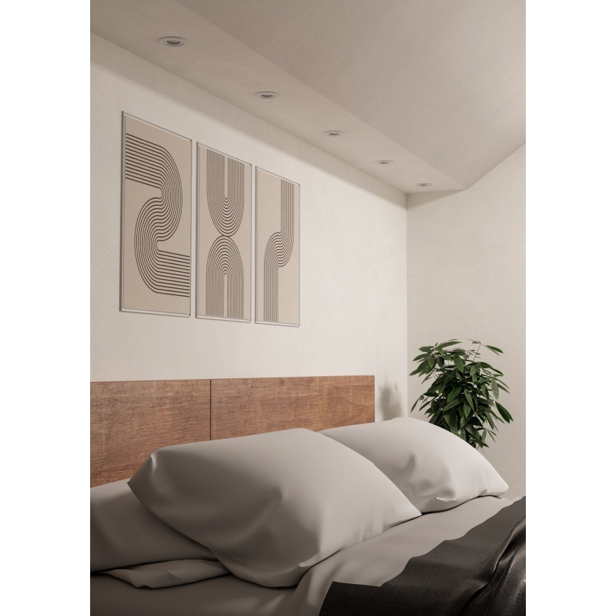 Eglo - Set om 3 LED infällda spotlights 1xGU10/4,5W/230V vit