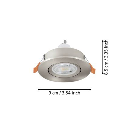 Eglo - LED takinfälld spotlight 1xGU10/4,5W/230V matt krom