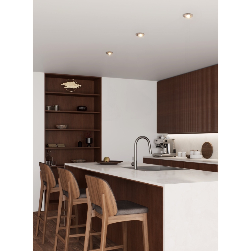 Eglo - LED infälld spotlight 1xGU10/4,5W/230V mattkrom