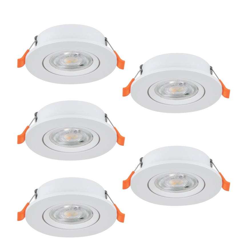 Eglo - Set om 5 infällda LED-spottar LED/4,8W/230V 2700/4000/6500K vit