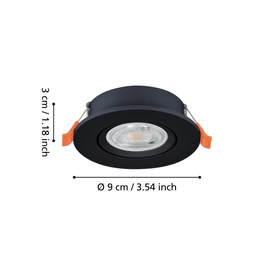 Eglo - infälld LED-spot LED/4,8W/230V 2700/4000/6500K svart