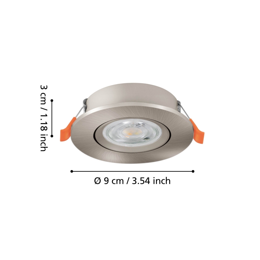 Eglo - Infälld LED-spot/4,8W/230V 2700/4000/6500K matt krom
