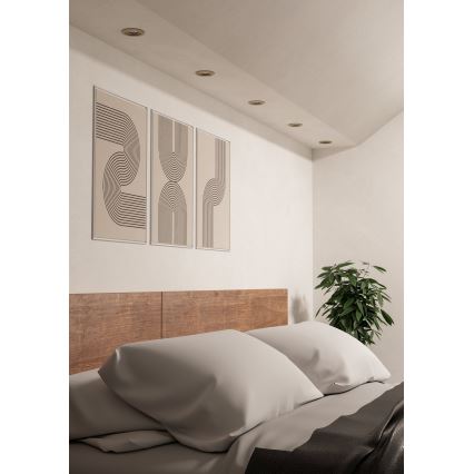 Eglo - Set om 3 infällda LED-takspotlights LED/4,8W/230V 2700/4000/6500K matt krom