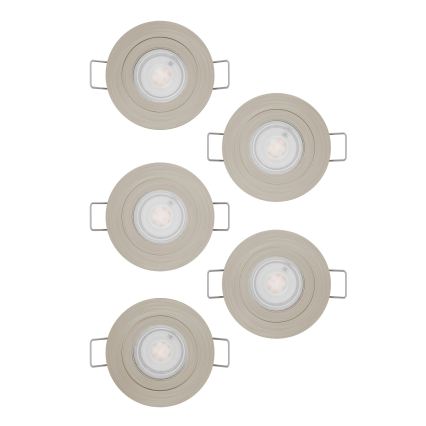 Eglo - Set med 5 infällda LED-spotlights LED/4,8W/230V 2700/4000/6500K matt krom