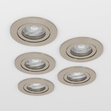 Eglo - Set med 5 infällda LED-spotlights LED/4,8W/230V 2700/4000/6500K matt krom