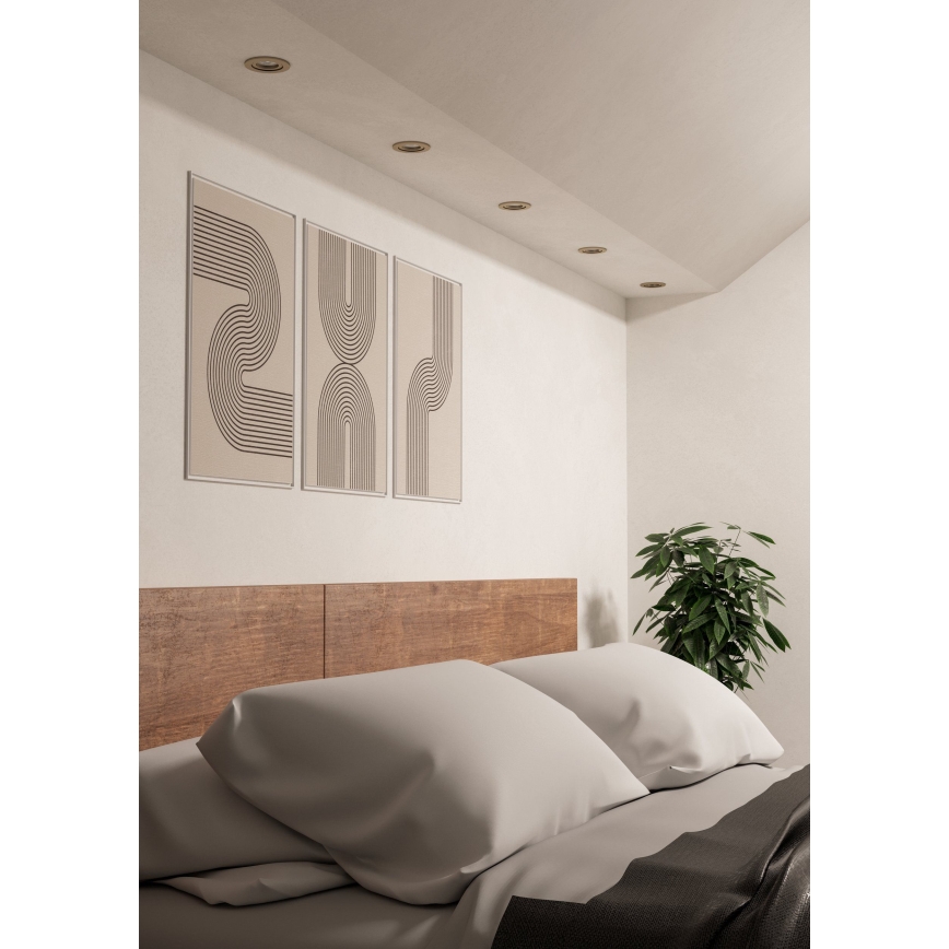 Eglo - Set med 5 infällda LED-spotlights LED/4,8W/230V 2700/4000/6500K matt krom
