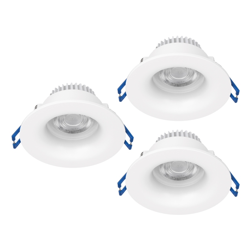 Eglo - Set om 3 LED-infälld takarmatur för badrum LED/4,9W/230V 2700/4000/6500K Ø 8,8 cm IP65 vit