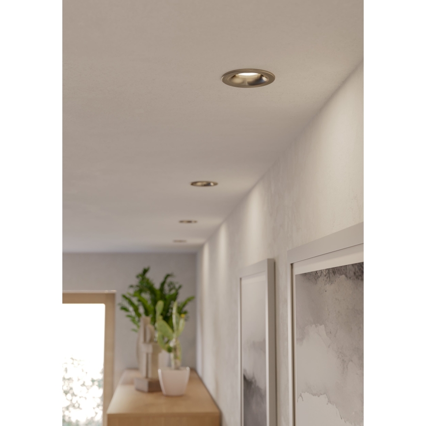 Eglo - Set med 3 infällda badrumsarmaturer LED/4,9W/230V 2700/4000/6500K Ø 8,8 cm IP65 mattkrom