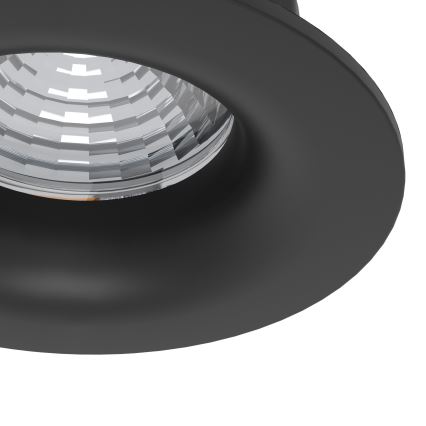 Eglo - Set om 3 dimbara LED-inbyggnadsspotlights LED/4,8W/230V Ø 8,8 cm svart