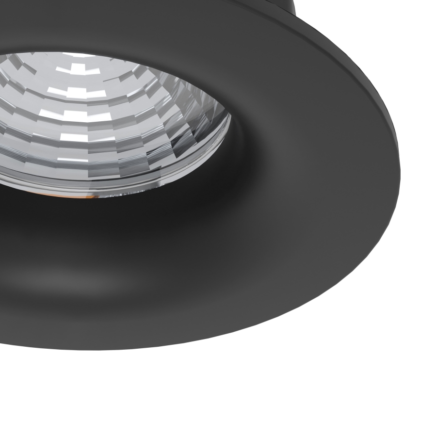 Eglo - Set om 3 dimbara LED-inbyggnadsspotlights LED/4,8W/230V Ø 8,8 cm svart