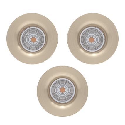 Eglo - Set med 3 dimbara infällda LED-armaturer LED/4,8W/230V Ø 8,8 cm mattkrom