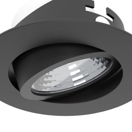 Eglo - Set om 3 dimbara infällda LED-downlights LED/6,4W/230V Ø 8,8 cm svart