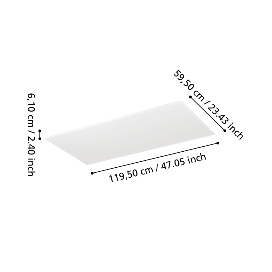 Eglo - LED dimbar ytmonterad panel LED/35,5W/230V 2700-6500K 120x60 cm vit + fjärrkontroll