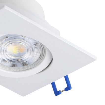 Eglo - Set med 3 dimbara LED-infällda takarmaturer LED/6,4W/230V 8,8x8,8 cm vita