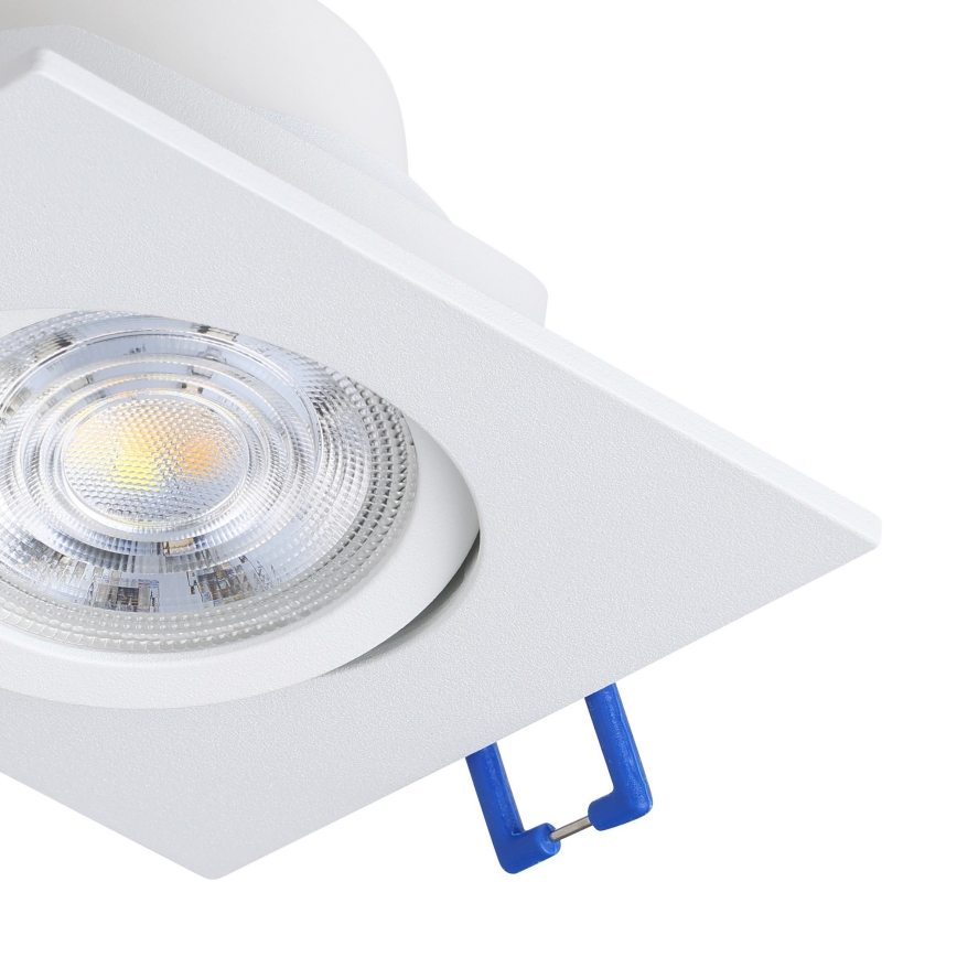 Eglo - Set med 3 dimbara LED-infällda takarmaturer LED/6,4W/230V 8,8x8,8 cm vita
