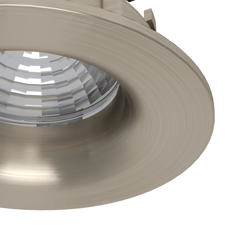 Eglo - Set med 3 dimbara infällda LED-takarmaturer LED/6,4W/230V Ø 8,8 cm matt krom