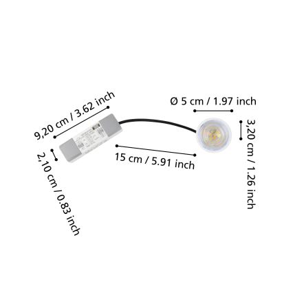 Eglo - LED utomhusmodul LED/4,9W/230V 2700/4000/6500K IP65