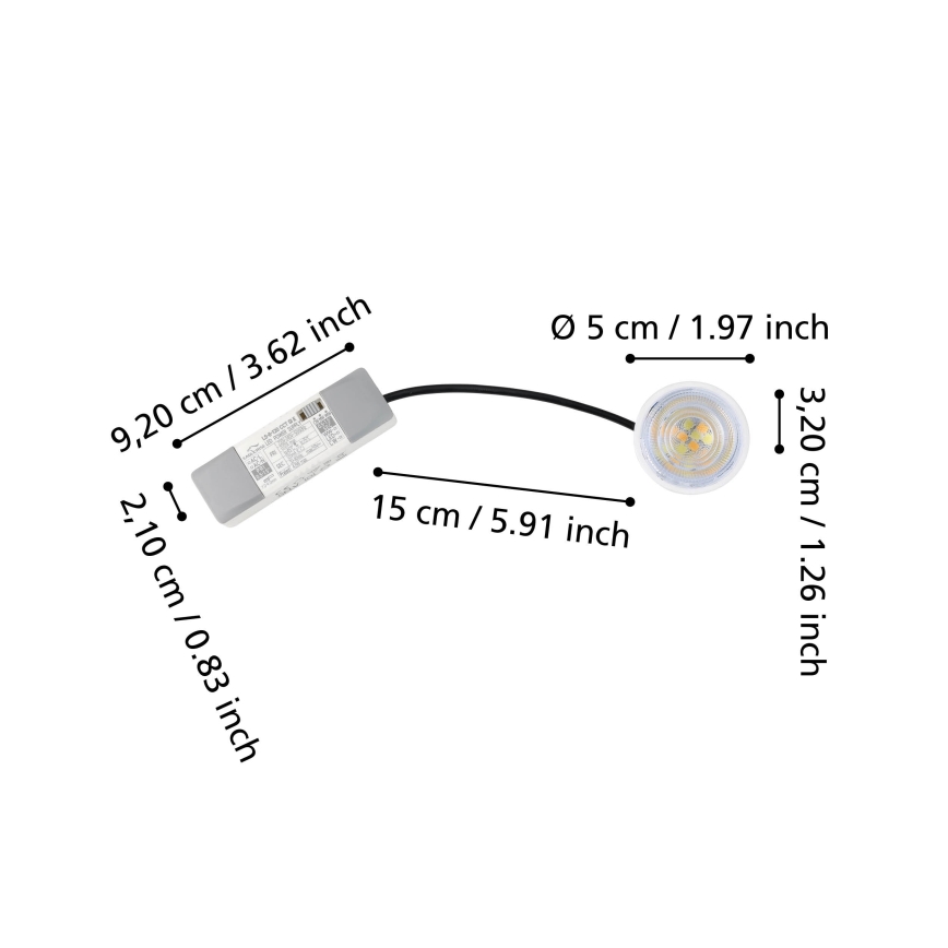 Eglo - LED utomhusmodul LED/4,9W/230V 2700/4000/6500K IP65