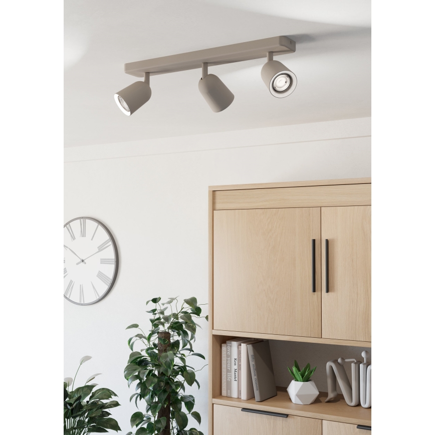 Eglo - Spotlampa 3xGU10/10W/230V beige