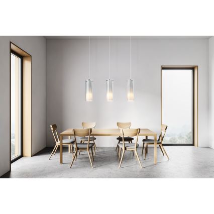 EGLO - Taklampa 3xE27/60W rökfärgad