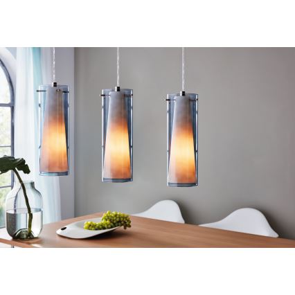 EGLO - Taklampa 3xE27/60W rökfärgad