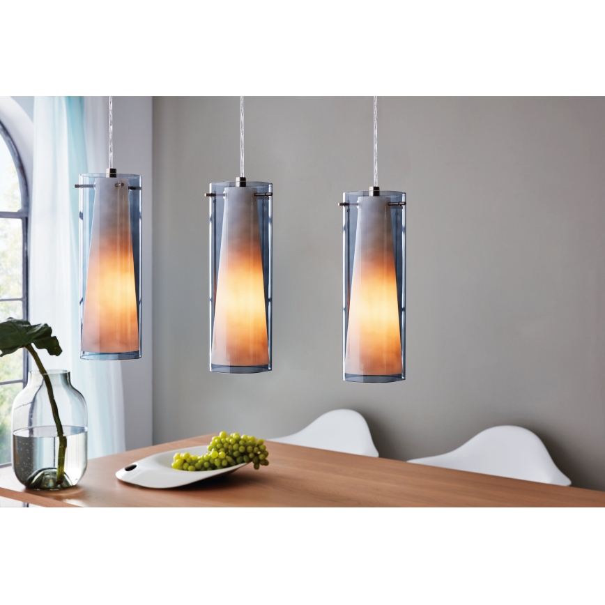 EGLO - Taklampa 3xE27/60W rökfärgad