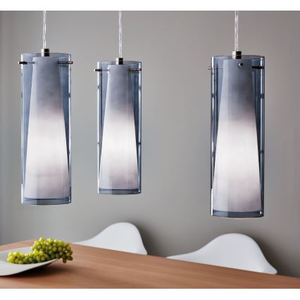 EGLO - Taklampa 3xE27/60W rökfärgad