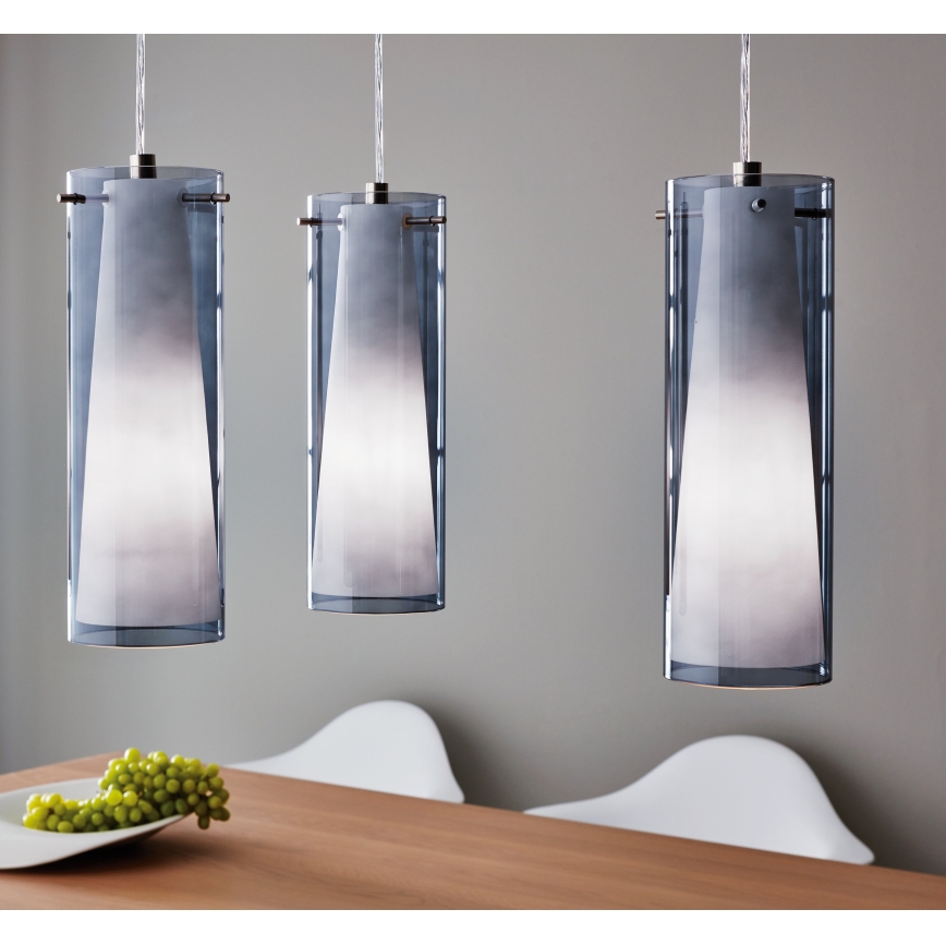 EGLO - Taklampa 3xE27/60W rökfärgad