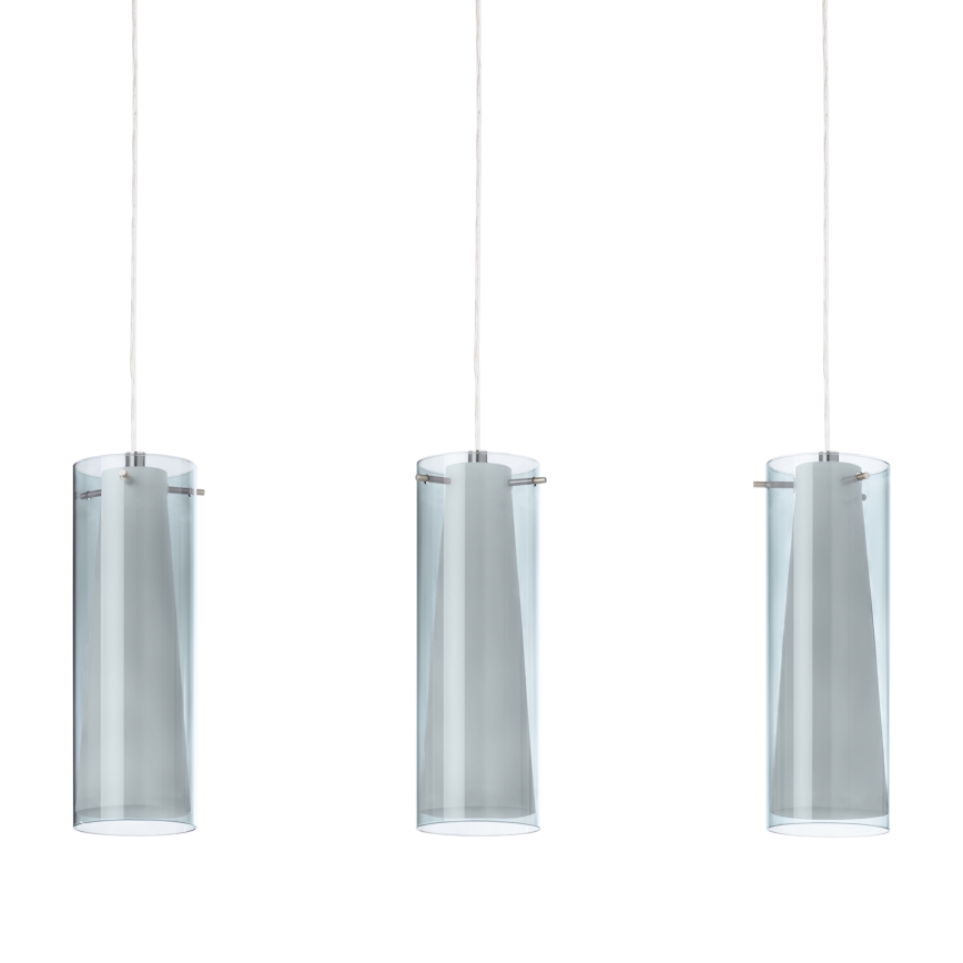 EGLO - Taklampa 3xE27/60W rökfärgad