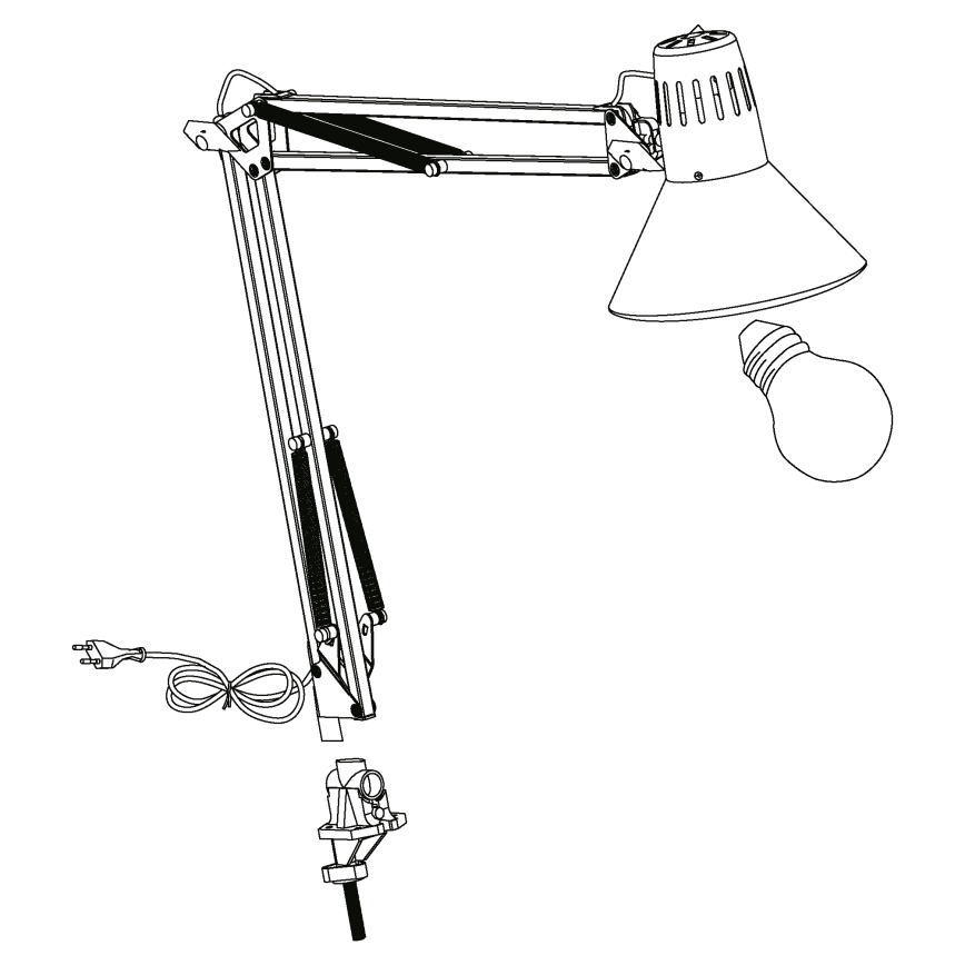 EGLO 90874 - Bordslampa FRIMO 1xE27/40W