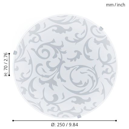 Eglo - Taklampa 1xE27/60W/230V