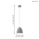 Eglo 92521 - Hängande lampa PRATELLA E27/60W/230V