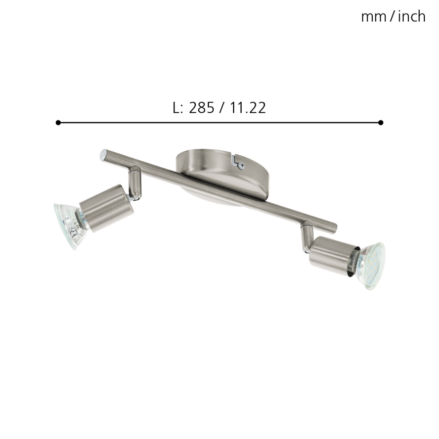 Eglo - LED spotlight 2xGU10/2,8W/230V