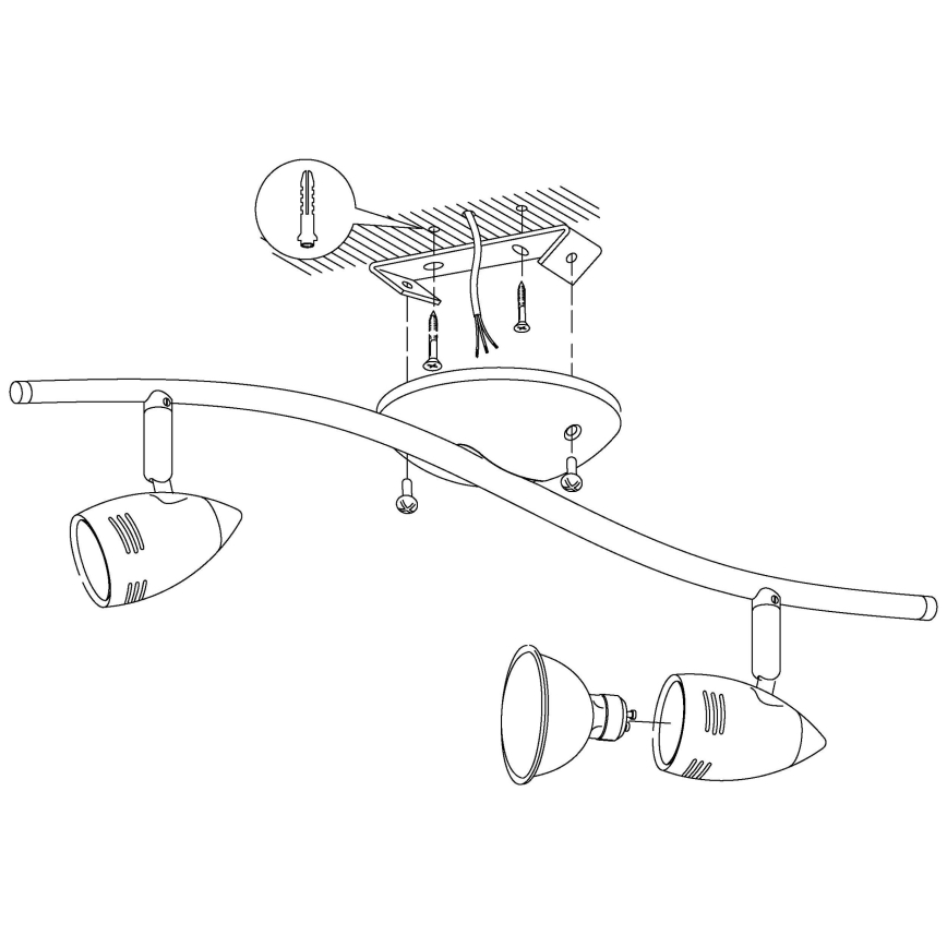 Eglo - LED spotlampa 2xGU10/3W/230V