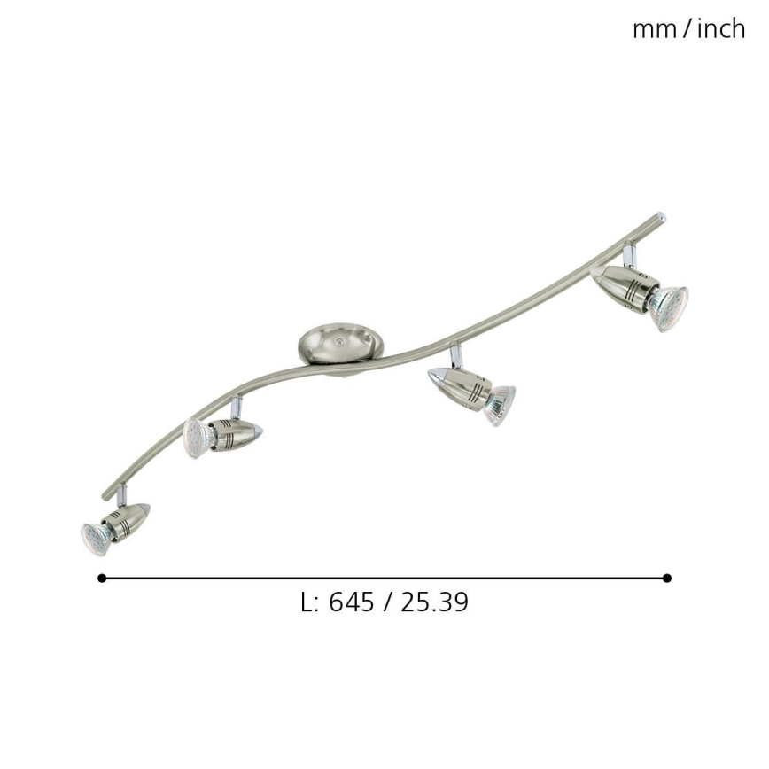 Eglo - LED infälld spotlight 4xGU10/3W/230V